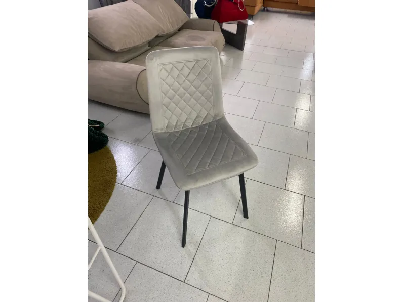 SEDIA Md work 4 sedie velluto luxury fine serie PREZZI OUTLET