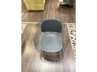Sedia in metallo con braccioli Flow filo  in offerta