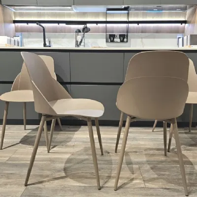 Sedia Mila da cucina realizzata in plastica scontata del 30%