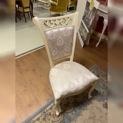 Sedia con schienale alto Cv 240 sedia regina patinata  di Mobilpiu a prezzo Outlet