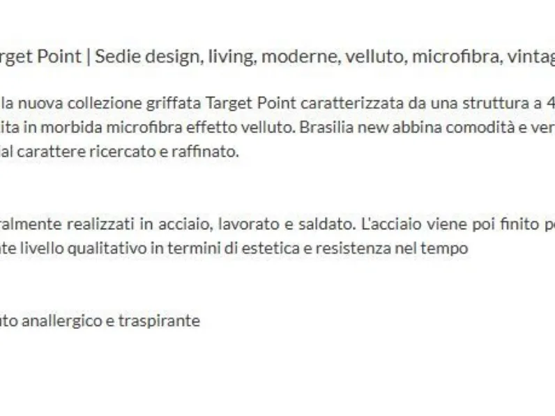 Sedia modello Brasilia new di Target point: scopri il prezzo 