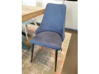 Sedia Caper da soggiorno realizzata in pelle scontata del 45%