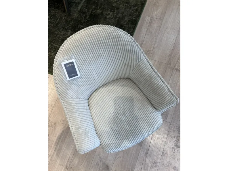Sedia in tessuto con braccioli Cassidy warm in offerta