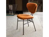 Sedia da soggiorno realizzata in ecopelle Chloe di Cattelan italia 
