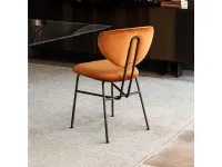 Sedia da soggiorno realizzata in ecopelle Chloe di Cattelan italia 