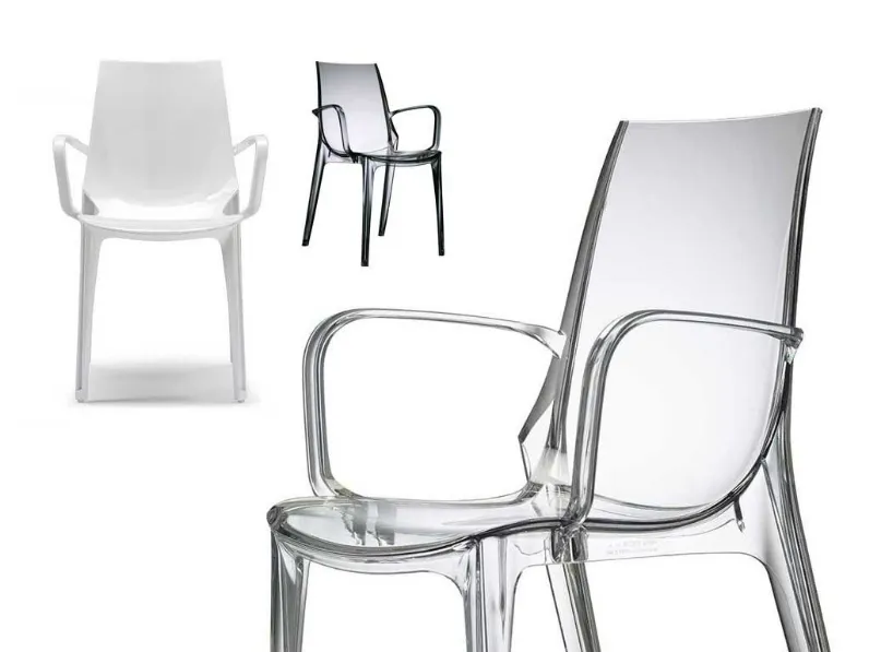 Sedia con braccioli modello Vanity con braccioli a prezzo riservato 