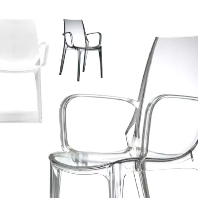 Sedia con braccioli modello Vanity con braccioli a prezzo riservato 