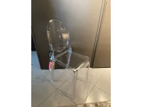Sedia Victoria ghost da soggiorno realizzata in plastica scontata del 25%