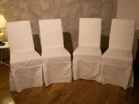 Sedia N. 4 sedie con fiocco sfoderabili Artigianale con un ribasso vantaggioso