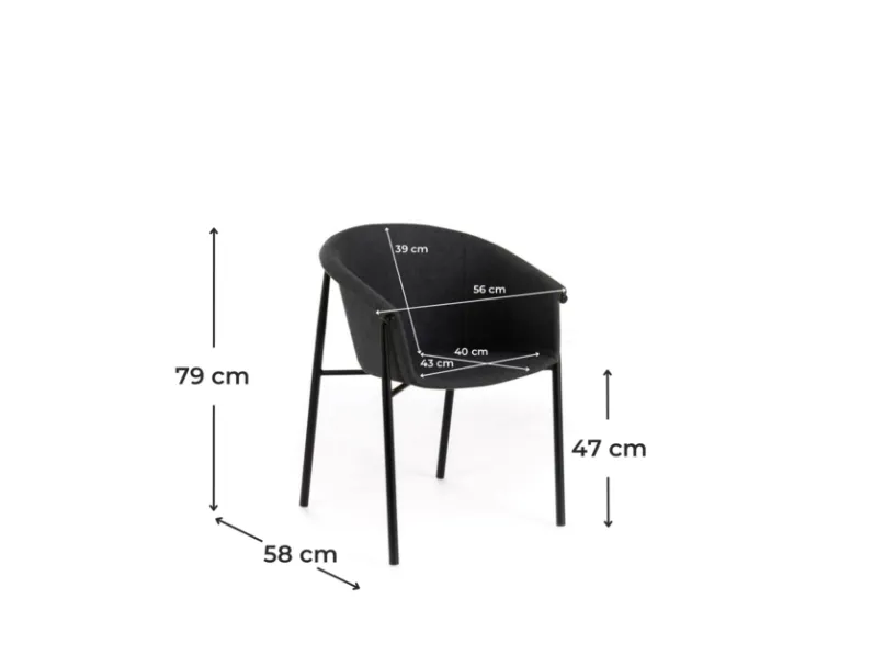 Sedia modello Nari a marchio Stones scontata del 50%