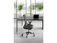 Sedia in ecopelle regolabile in altezza Oscar in Offerta Outlet