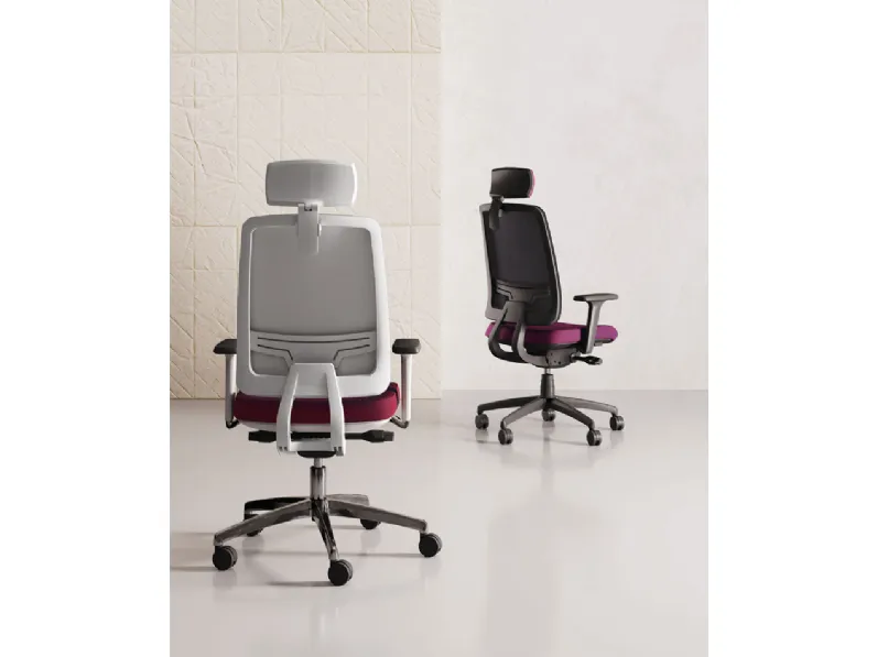 Sedia in ecopelle regolabile in altezza Oscar in Offerta Outlet