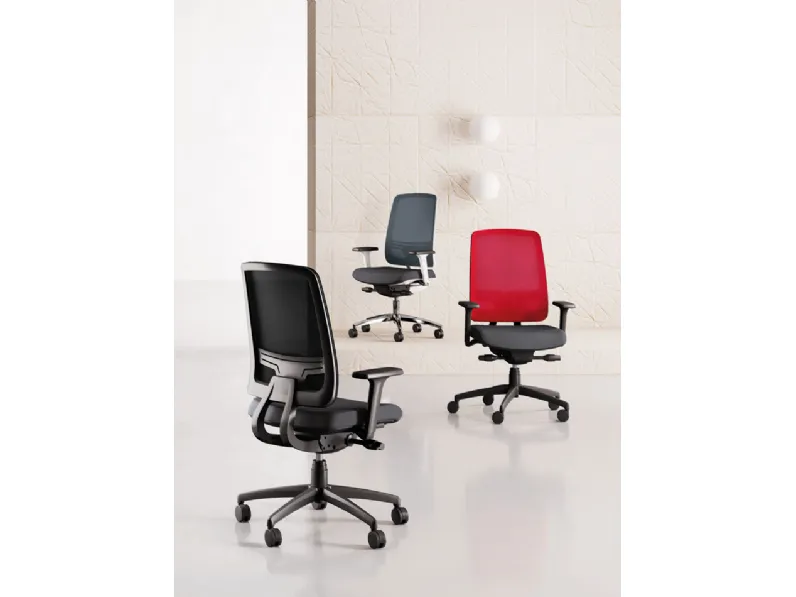 Sedia in ecopelle regolabile in altezza Oscar in Offerta Outlet