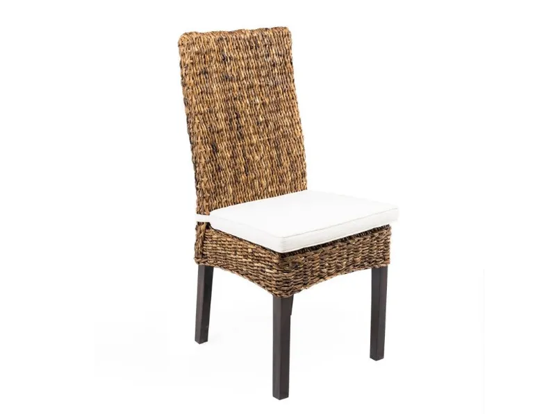 Sedia senza braccioli Kenya banano naturale di Outlet etnico in Offerta Outlet