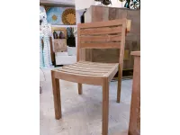 SEDIA Outlet etnico Lotto sei sedie - teak massello PREZZI OUTLET