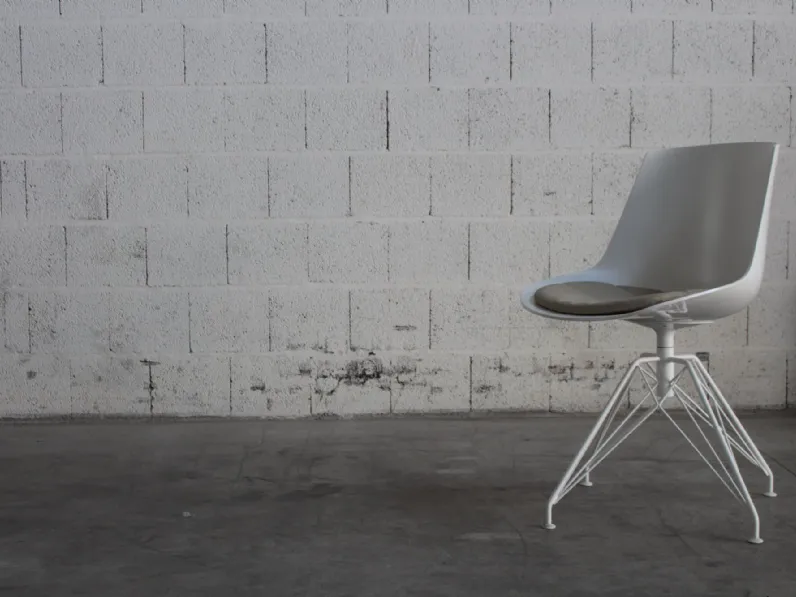 Sedia per ufficio Flow chair 4 gambe lem Mdf a prezzo Outlet