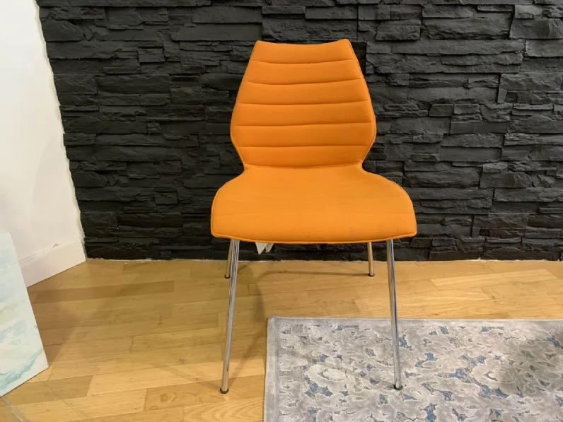 Sedia per ufficio realizzata in tessuto Maui soft di Kartell 