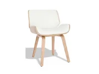 Sedia in legno con braccioli Plywood in offerta