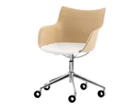 Sedia modello Q/wood imbottita di Kartell a prezzo riservato 