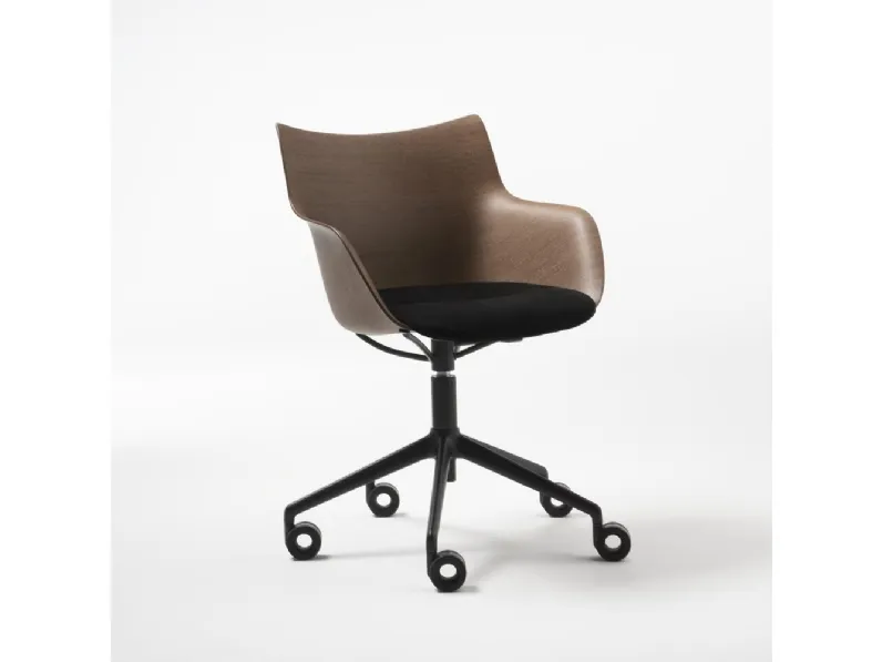 Sedia modello Q/wood imbottita di Kartell a prezzo riservato 