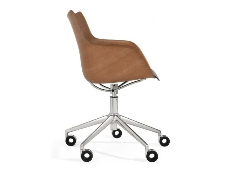 Sedia in legno modello Q/wood imbottita di Kartell 
