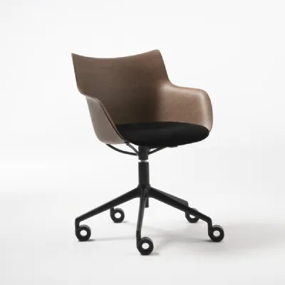 Sedia modello Q/wood imbottita di Kartell a prezzo riservato 