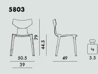 Sedia modello Re-chair senza braccioli di Kartell 