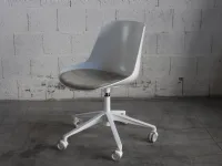 Sedia regolabile in altezza Flow chair_5 razze regolabile con ruote Mdf a prezzo ribassato