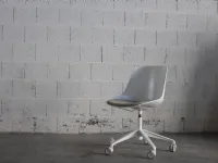 Sedia regolabile in altezza Flow chair_5 razze regolabile con ruote Mdf a prezzo ribassato