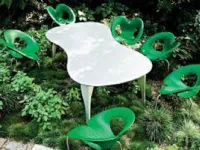 Sedia Ripple  colore verde da giardino realizzata in plastica scontata del 45%