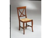 Sedia Sedia con schienale con motivo a crocera in legno massello in promo-sconto del 40% Artigiani veneti SCONTATA a PREZZI OUTLET