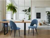 Sedia in tessuto poltroncina Sedia imbottita  in velluto modello nail in Offerta Outlet