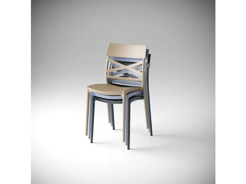 Sedia in policarbonato trasparente - Per uso interno ed esterno -  Certificata Catas- Sedie e tavoli per bar o ristoranti-LINEA C