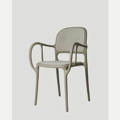 Sedia con braccioli Sedia mila' con cuscini beige magis di Magis a prezzo Outlet