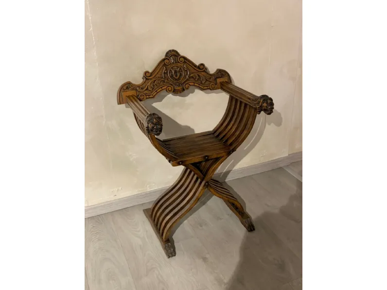 Sedia Sedia savonarola noce  Artigianale con uno sconto vantaggioso