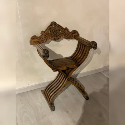 Sedia Sedia savonarola noce  Artigianale con uno sconto vantaggioso