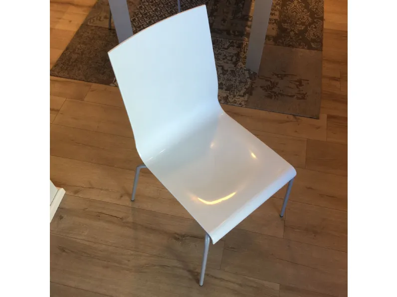 Sedia in plastica senza braccioli Sedia scavolini kuadra bianca lucida scontata