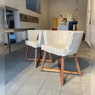 Sedia in tessuto con braccioli Sedie gray 26 in Offerta Outlet