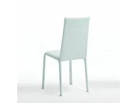 Sedia modello Seduta in p vera pelle diverse colori tubolare acciaio  da cucina di Md work -40%