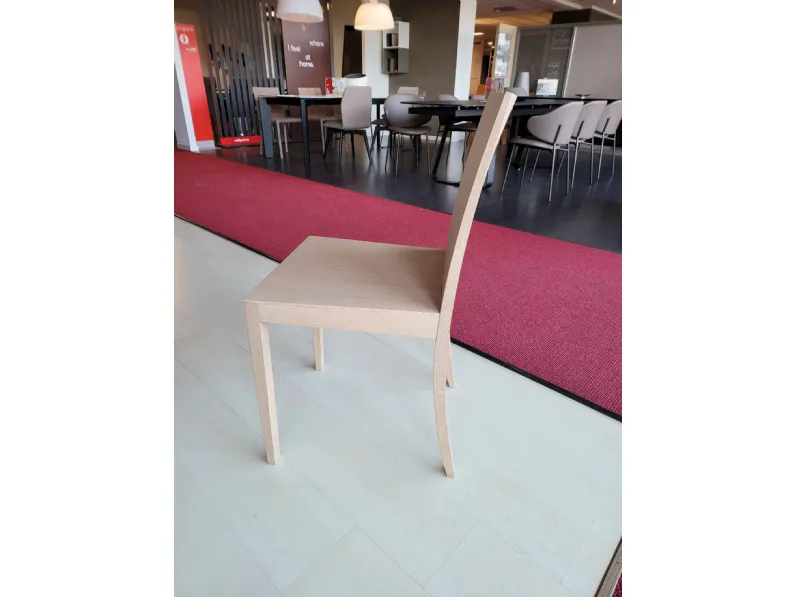 Sedia in legno senza braccioli Blondie in Offerta Outlet