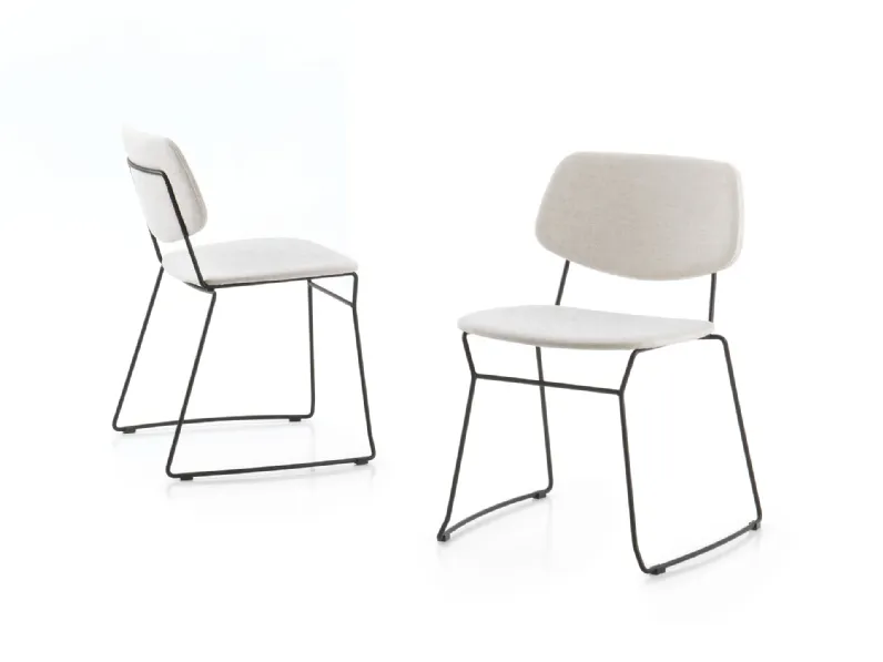Sedia di Diotti.com modello Chloe steel outlet da soggiorno in offerta -47%