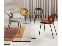 Sedia in tessuto senza braccioli Gilda in Offerta Outlet