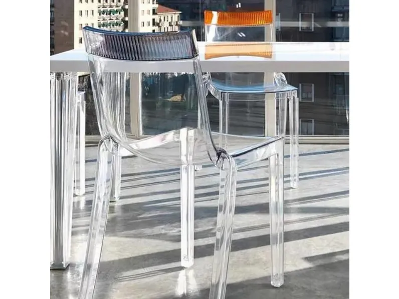 Sedia senza braccioli Hi cut Kartell in Offerta Outlet