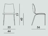 Sedia da soggiorno realizzata in tessuto Maui soft di Kartell 