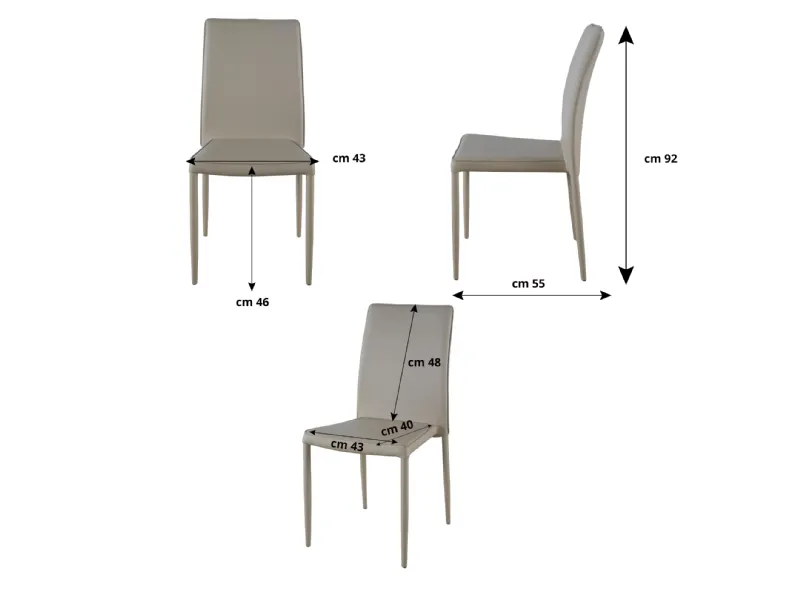 Sedia senza braccioli Mobilike ml017 di Artigianale in Offerta Outlet