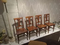 Sedia senza braccioli N. 4 sedie prestige lira in legno di noce di Prestige a prezzo Outlet