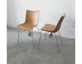 Sedia senza braccioli P wood set sedie in legno curvato 3d kartell Kartell a prezzo scontato