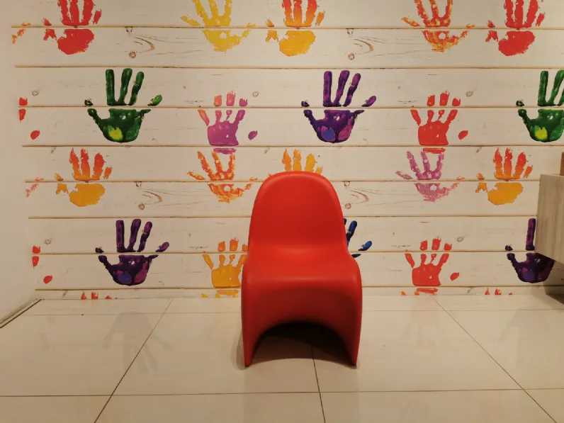Sedia senza braccioli Panton junior rossa Vitra in Offerta Outlet