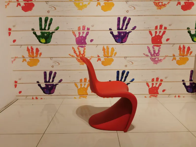 Sedia senza braccioli Panton junior rossa Vitra in Offerta Outlet