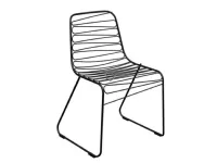 Sedia in metallo senza braccioli Sedia flux magis  in Offerta Outlet